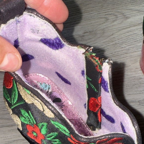 Irregular Choice Floral Ankle Boots with Black Bow - Picture 6 of 12